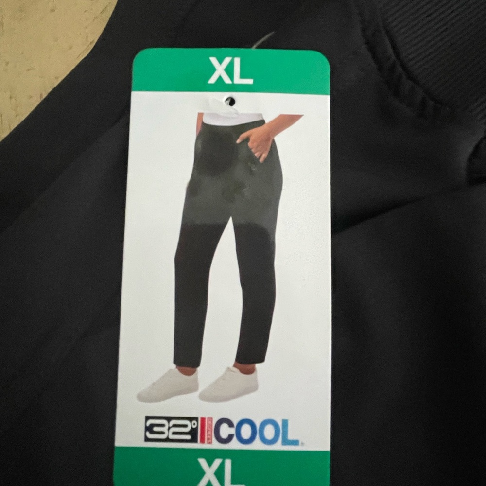 NWT 32 Degrees Cool Pull-On Comfort Pant - Black - Size XL 28.5" inseam - Picture 3 of 12